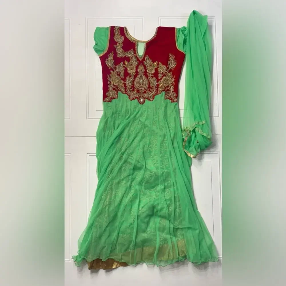 Vintage Renaissance Arabian Ornate Beaded Costume Cosplay Dress Shawl Size M/L - Picture 1 of 6